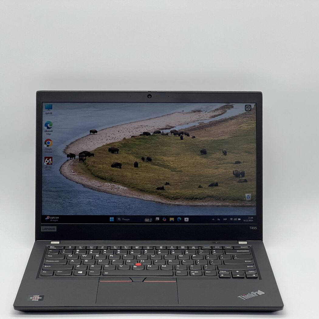 Ноутбук Lenovo ThinkPad T495, AMD Ryzen 5 PRO 3500U, 16 GB, 240 GB, AMD Radeon Vega 8 Graphics, 1920x1080, IPS/Touch [SH2412334] БУ